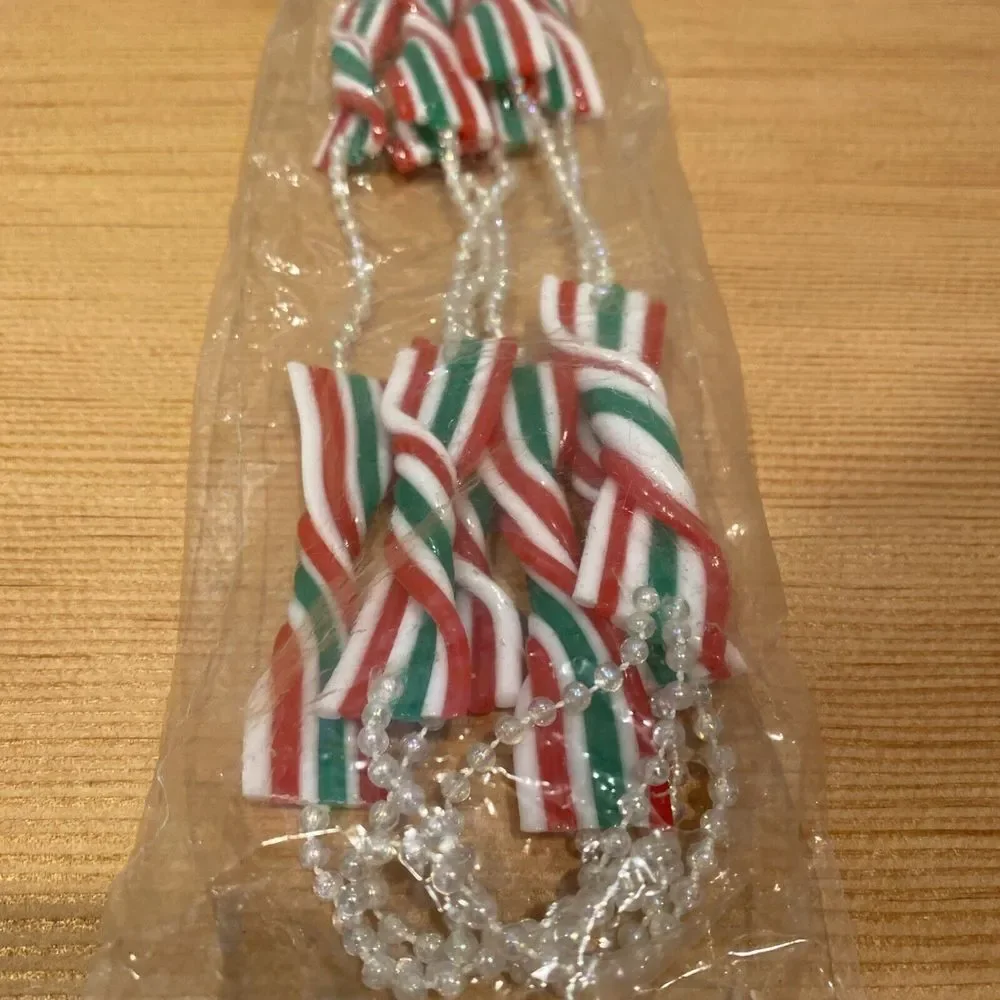Regent Products 6‎ Foot Candy Cane Garland NEW Plastic Christmas Decor